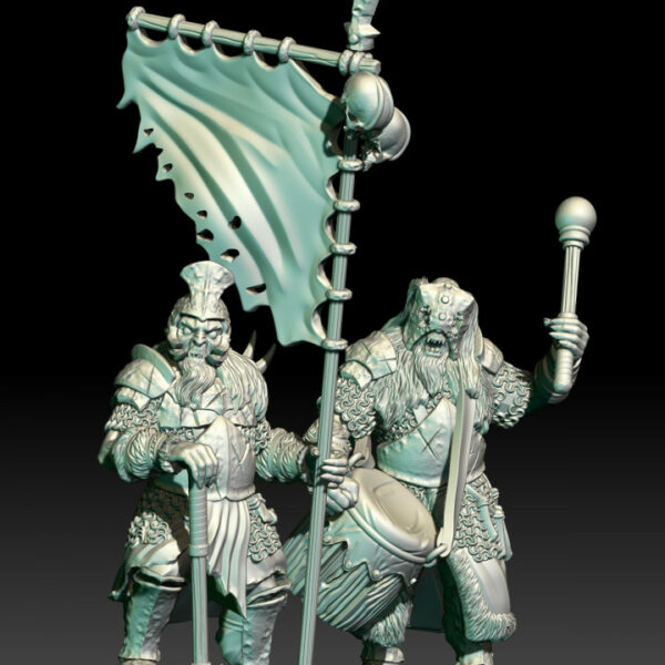 Banner and Drummer Armoured Orcs