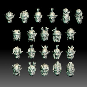 21 Orc Head Set