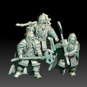 3 Dwarfen Rangers with two handed axes