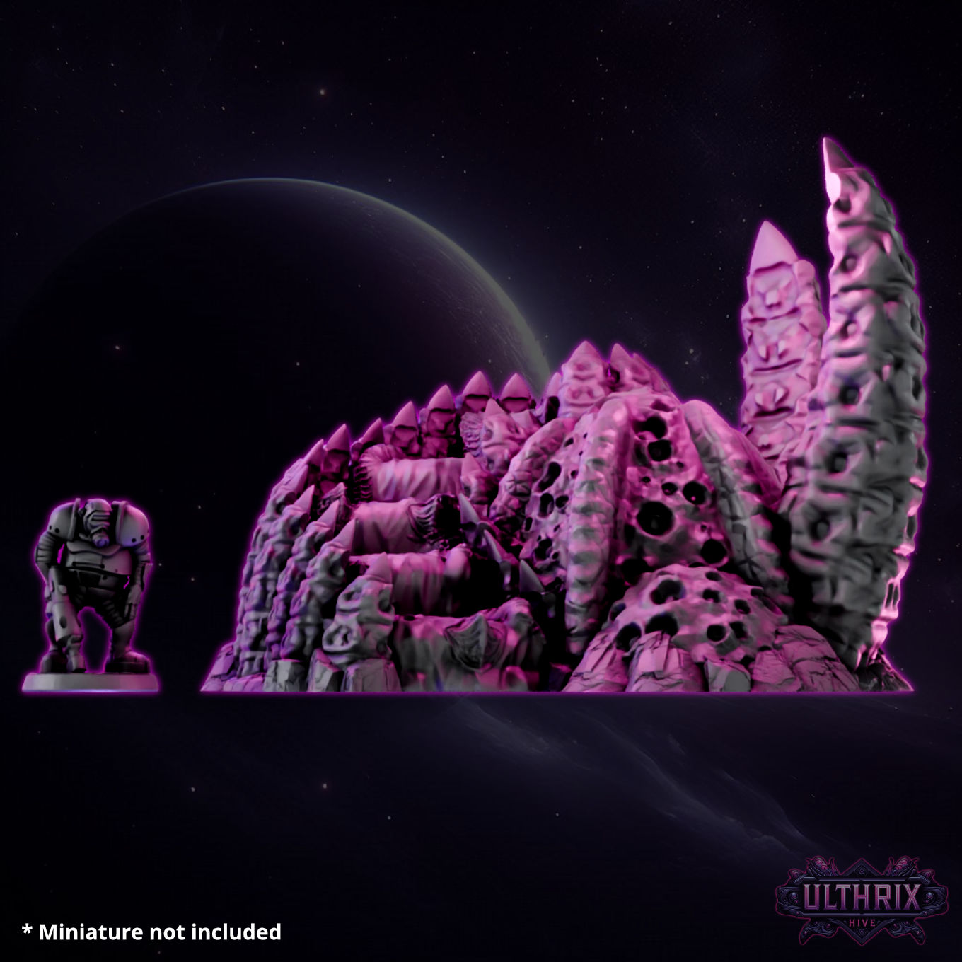 Alien Hive Lookout Ulthrix erhöhte Deckung PLA – Mines & Dragons