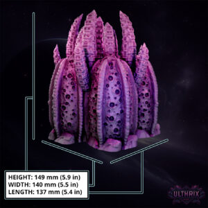 Alien Nest Terrain Mittelpunkt pulsierend 32mm Sci-Fi Tabletop Gelände unbemalt