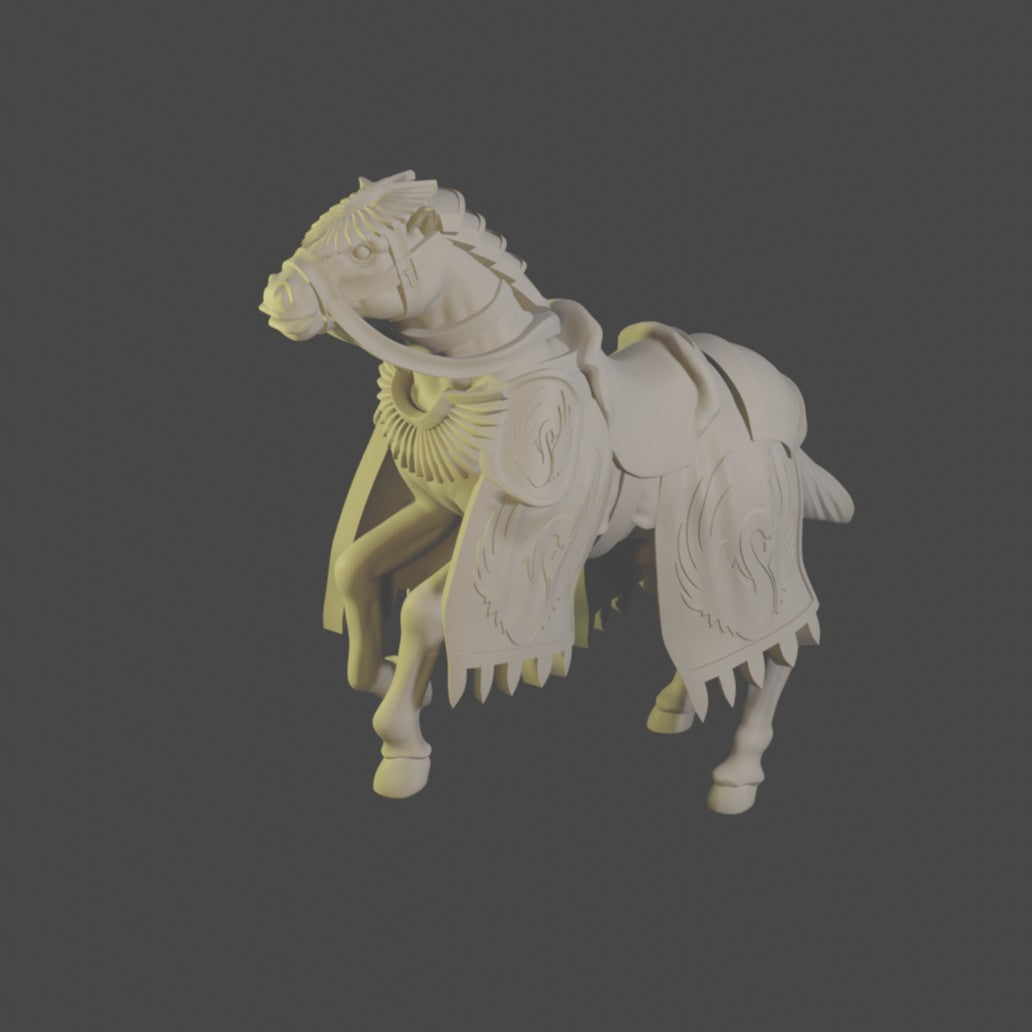 Pferd der Schwanenritter - E Khurzluk Miniatures